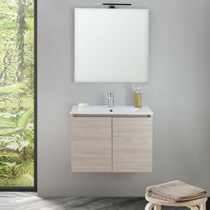 Mobile bagno sospeso legno chiaro olmo da 60cm alba