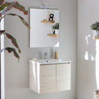 Mobile bagno sospeso legno chiaro olmo da 60cm alba