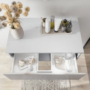 Cassettone sospeso 80 cm grigio perla opaco | Darwin