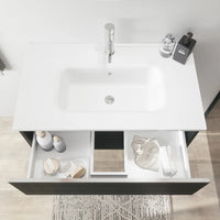 Mobile bagno sospeso 80 cm antracite con lavabo | Darwin