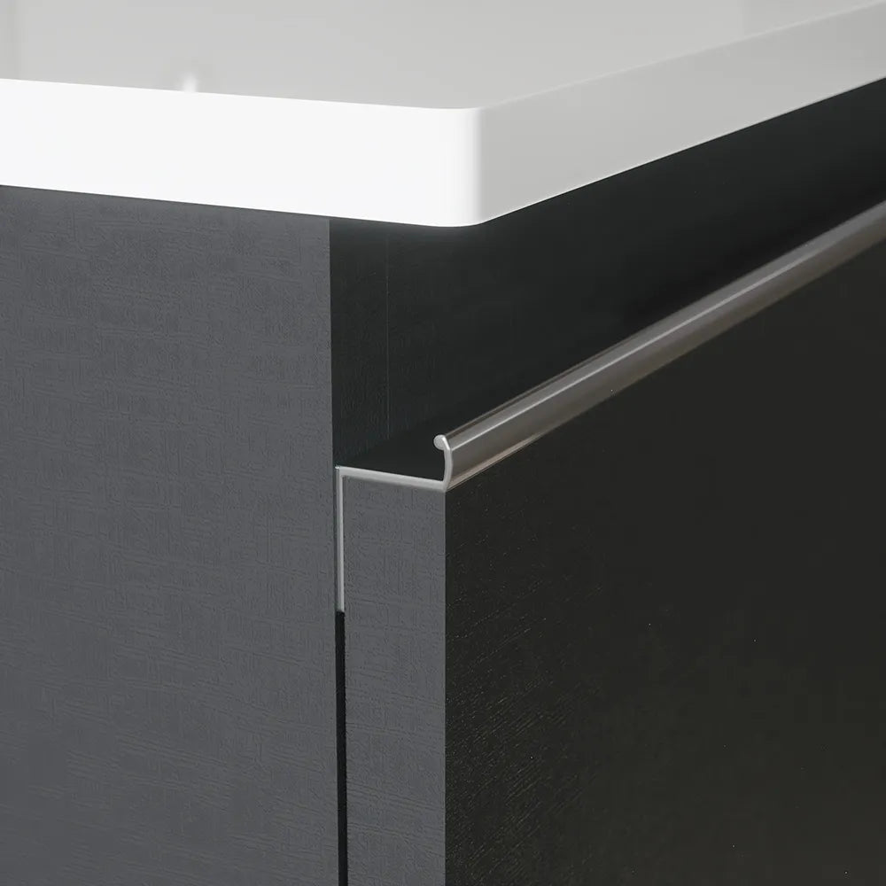 Mobile bagno sospeso 80 cm antracite con lavabo | Darwin