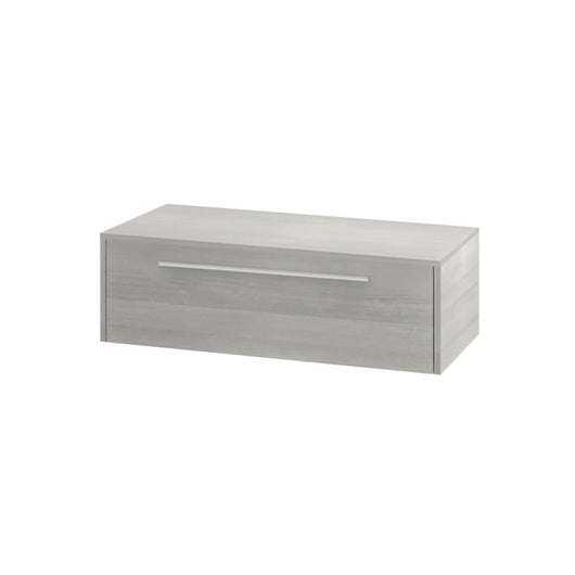Mobile bagno sospeso 100cm rovere cenere un cassetto soft-close con top e specchio | Aoki