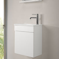 Mobile sospeso salvaspazio 45 cm bianco lucido con specchio Mini