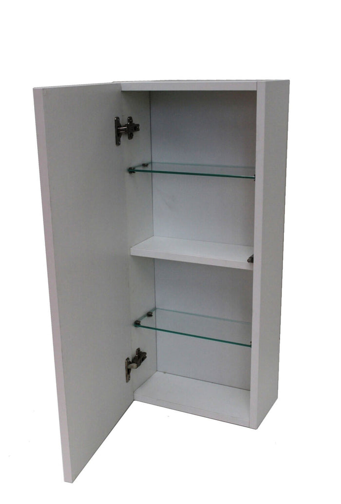 Mobile Bagno 70cm Sospeso Cassetto, Pensile, Vano a Giorno, Specchio E Lampada - Cemento