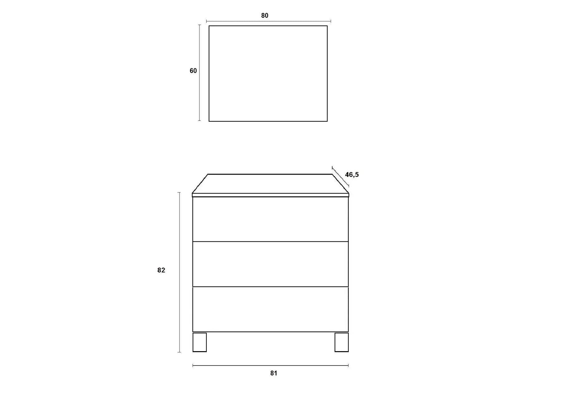 Composizione Mobile Bagno 100cm a Terra Con Tre Cassetti e Specchio - Cemento