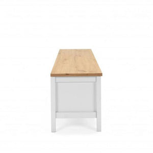 Porta TV moderno Bianco opaco e quercia, ZFRTVP2A2COP