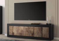 Mobile porta tv design moderno, 2 ante e 2 cassetti, Nero e Pero ZLCBSC-PTNP2GR