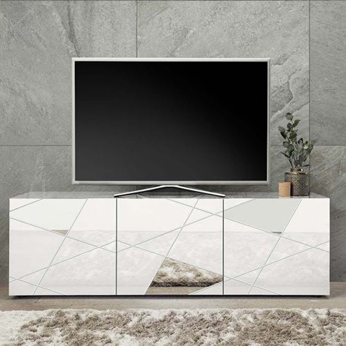 Mobile porta tv moderno Bianco lucido, ZLCMADPT