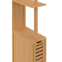 IDMarket - Mobile WC BEA a 2 ante in bambù con ripiani