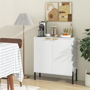 Mobile credenza moderna con ripiani e kit anti-ribaltamento-Mobile buffet a 2 ante per soggiorno