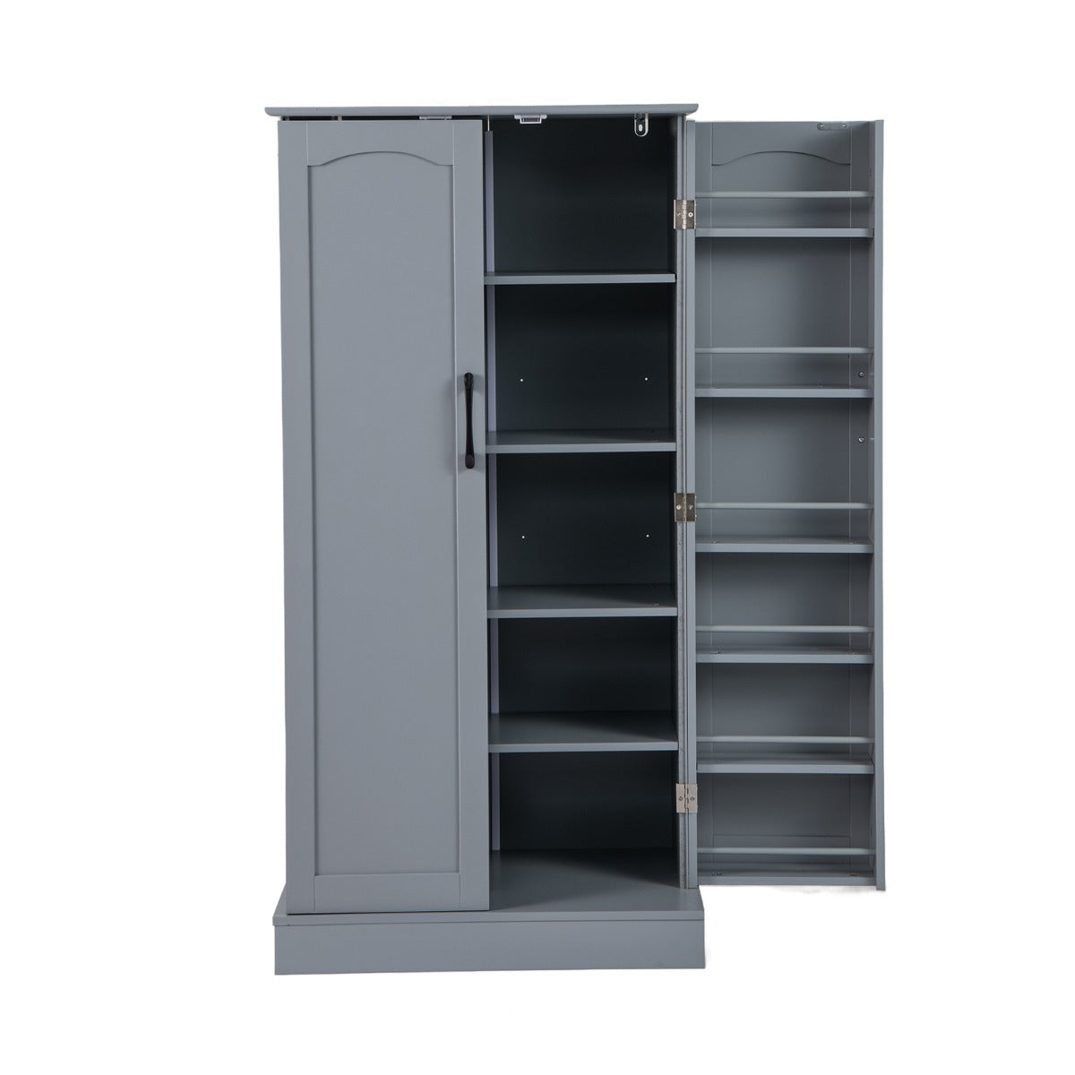 Mobile da cucina con 2 ante e dispositivi anti-ribaltamento contenitore-Mobile credenza per soggiorno Grigio