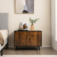 Mobile lettiera per gatti con divisore e 2 ingressi a forma di testa di gatto, Mobile in legno per gatti nascosto-Lettini e divanetti