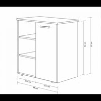 MOBILETTO 1 ANTA E 3 MENSOLE MARK OLMO CHIARO