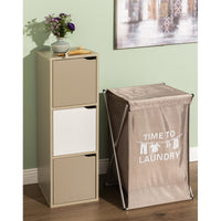 Mobiletto 3 Ante Miracle Tortora + Bianco Legno