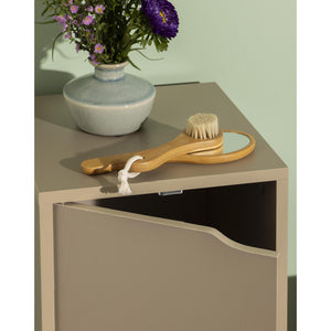 Mobiletto 3 Ante Miracle Tortora + Bianco Legno