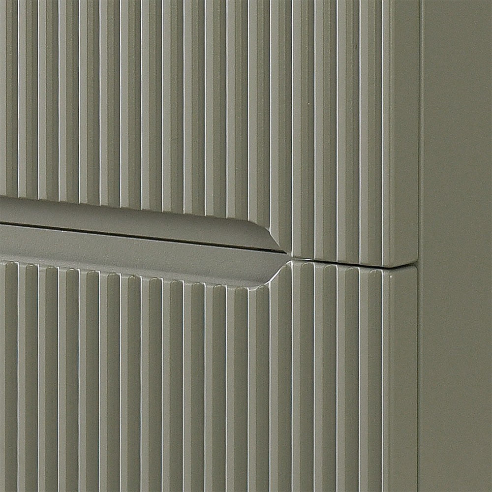 Mobiletto bagno sospeso cannettato 60 cm verde con lavabo  Bali