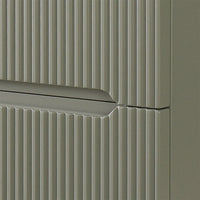 Mobiletto bagno sospeso cannettato 60 cm verde con lavabo  Bali