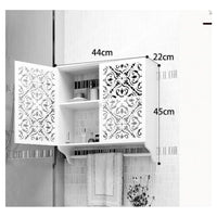 Mobiletto Da Bagno A Parete Con Portasciugamani Armadietto In Mdf A 2 Livelli