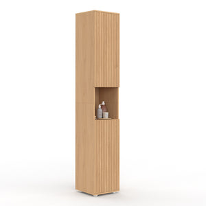 IDMarket - Mobiletto da bagno VICTOR a 2 ante e 1 nicchia con effetto dogato