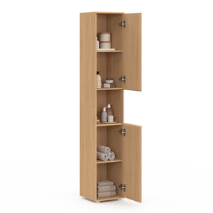 IDMarket - Mobiletto da bagno VICTOR a 2 ante e 1 nicchia con effetto dogato