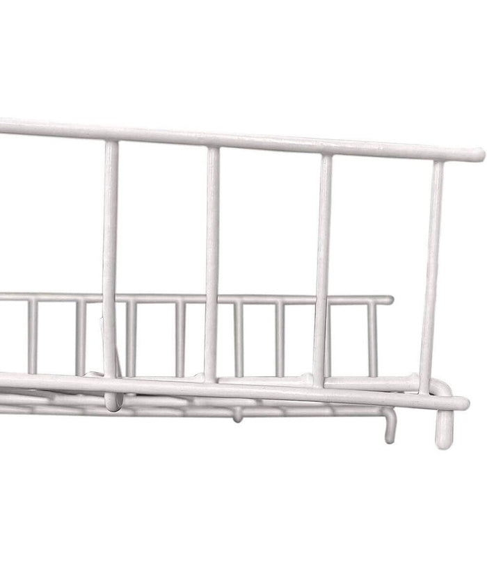 Mobiletto In Metallo Porta Oggetti 2 Ripiani Bianco Scaffale Bagno 32x36cm 52530         