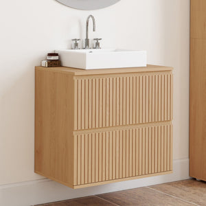 IDMarket - Mobiletto VICTOR a 2 cassetti sospesi con effetto doga