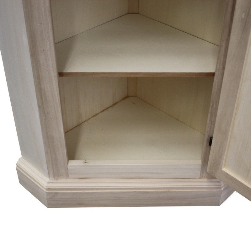 Angolare in legno classico 1 porta 1 cassetto grezzo l.54 x 54 h.130 (5010) - Mobili 2G