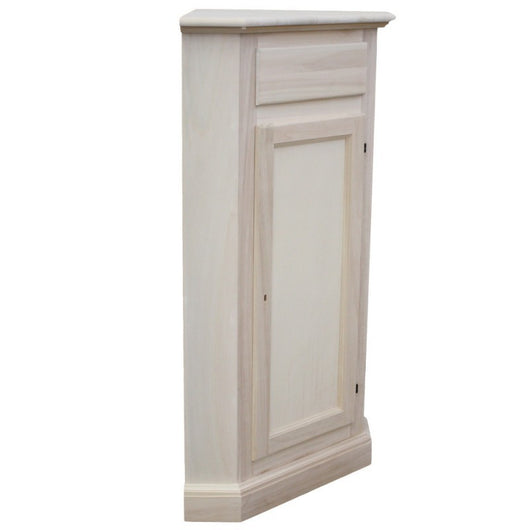 Angolare in legno classico 1 porta 1 cassetto grezzo l.54 x 54 h.130 (5010) - Mobili 2G