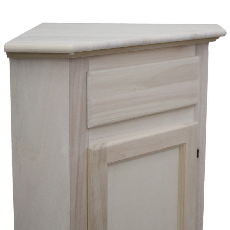 Angolare in legno classico 1 porta 1 cassetto grezzo l.54 x 54 h.130 (5010) - Mobili 2G