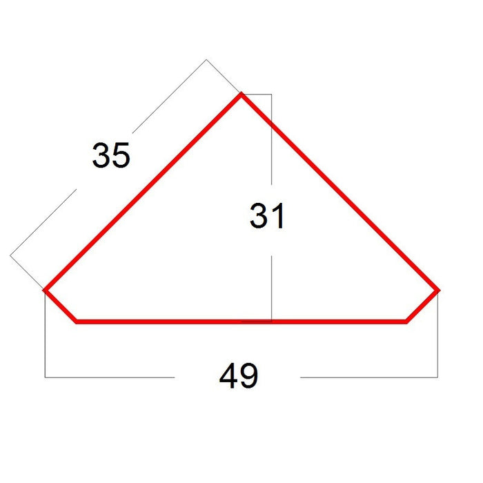 Angolare in legno classico 1 porta grezzo l.35 x 35 h.116 (1210) - Mobili 2G