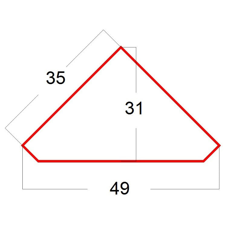 Angolare in legno classico 1 porta grezzo l.35 x 35 h.116 (1210) - Mobili 2G