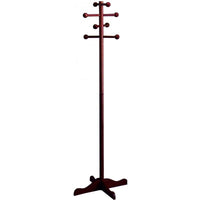 Appendi abiti classico legno faggio noce scuro  d.43 x h.178 - Mobili 2G