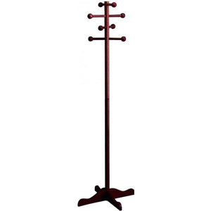 Appendi abiti classico legno faggio noce scuro  d.43 x h.178 - Mobili 2G