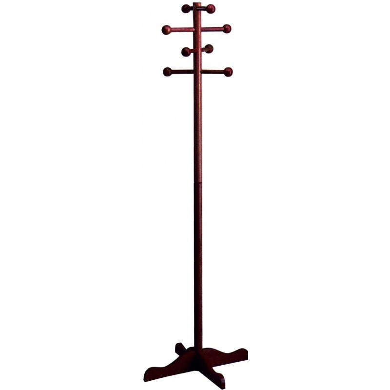 Appendi abiti classico legno faggio noce scuro  d.43 x h.178 - Mobili 2G