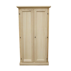 Armadietto dispensa 2 porte 3 ripiani in legno grezzo 86x45x161 (712) - Mobili 2G