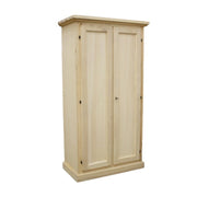 Armadietto dispensa 2 porte 3 ripiani in legno grezzo 86x45x161 (712) - Mobili 2G
