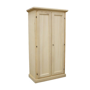 Armadietto dispensa 2 porte 3 ripiani in legno grezzo 86x45x161 (712) - Mobili 2G