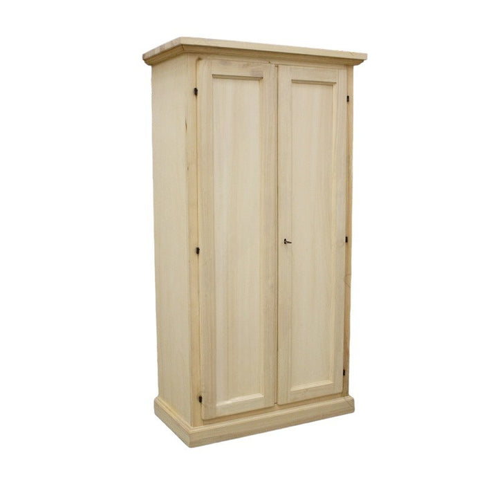 Armadietto dispensa 2 porte 3 ripiani in legno grezzo 86x45x161 (712) - Mobili 2G