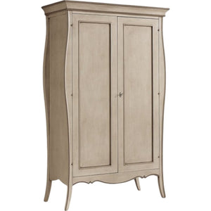 Armadio 2 ante legno shabby avorio anticato e tortora 127x64x212 (1462) - Mobili 2G