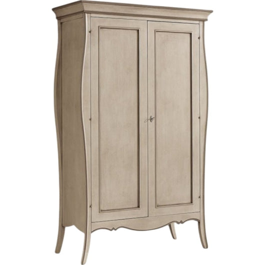 Armadio 2 ante legno shabby avorio anticato e tortora 127x64x212 (1462) - Mobili 2G