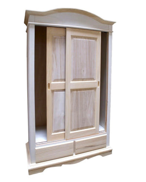 armadio 2 ante scorrevoli legno grezzo 122x59x200 (296) - Mobili 2G