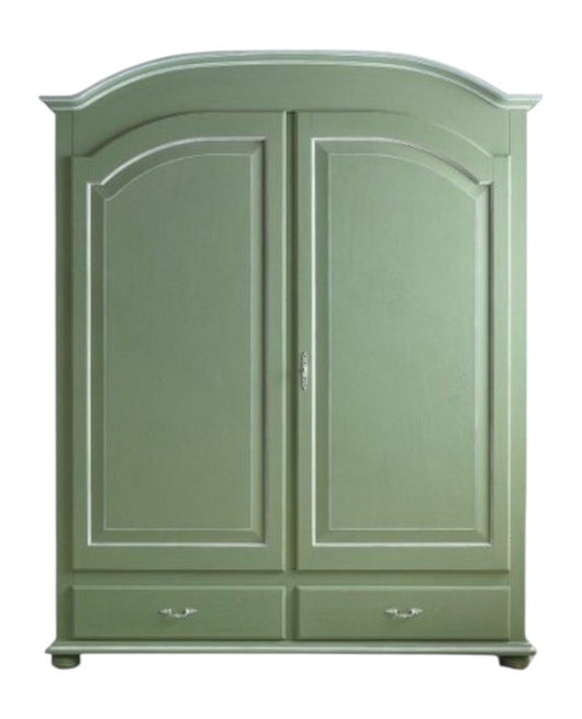 Armadio 2 ante shabby verde arte povera 181x61x224 - Mobili 2G