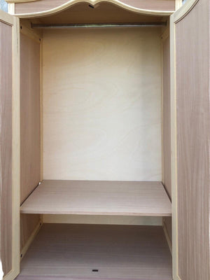 Armadio 2 porte classico barocco legno grezzo 114x63x214 - Mobili 2G