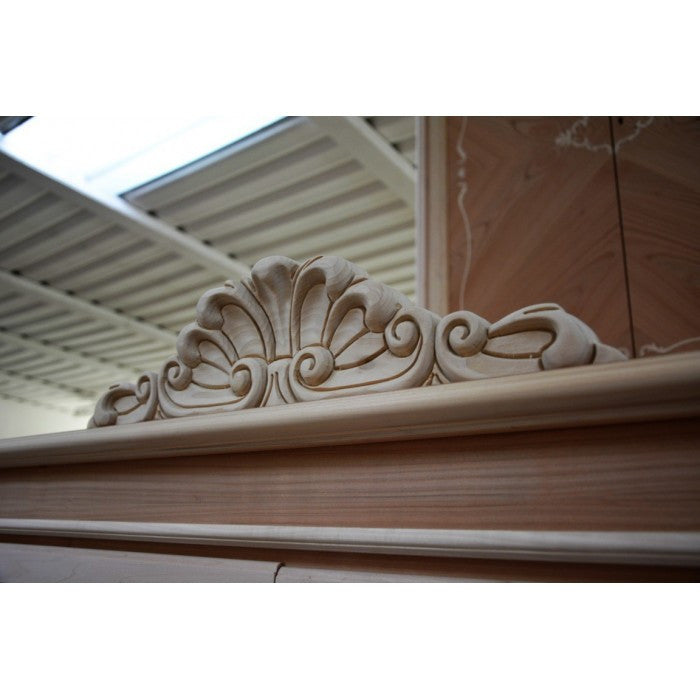 Armadio 2 porte classico in legno grezzo l.132 p.59 h.202 - Mobili 2G