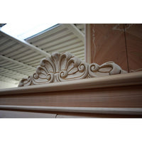 Armadio 2 porte classico in legno grezzo l.132 p.59 h.202 - Mobili 2G