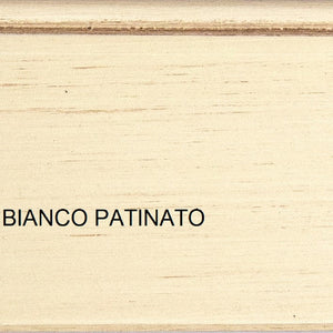 Armadio 2 porte in legno shabby bianco patinato/ocra 125x61x200 - Mobili 2G