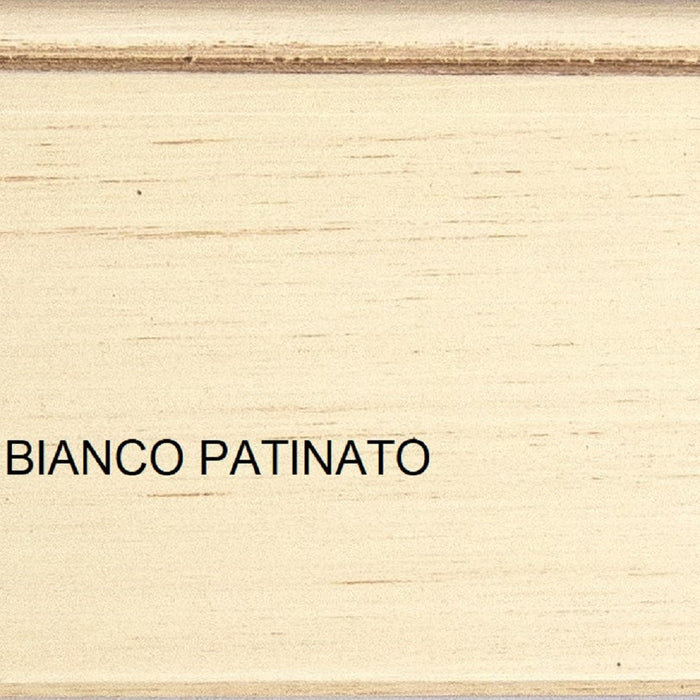 Armadio 2 porte in legno shabby bianco patinato/ocra 125x61x200 - Mobili 2G