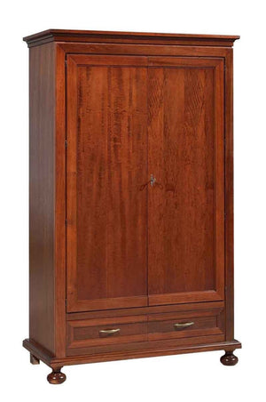 Armadio 2 porte legno tinta noce arte povera 120x58x203