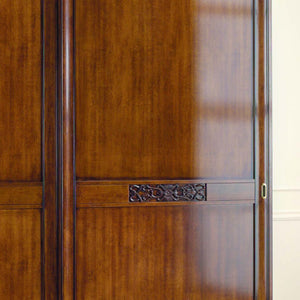 Armadio 2 porte scorrevoli arte povera in legno tinta noce 290x67x247 - Mobili 2G