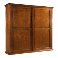 Armadio 2 porte scorrevoli arte povera legno tinta noce 275x66x254